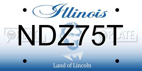 NDZ75T Illinois License Plate