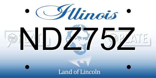 NDZ75Z Illinois License Plate