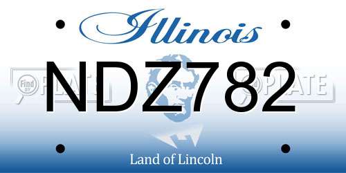 NDZ782 Illinois License Plate