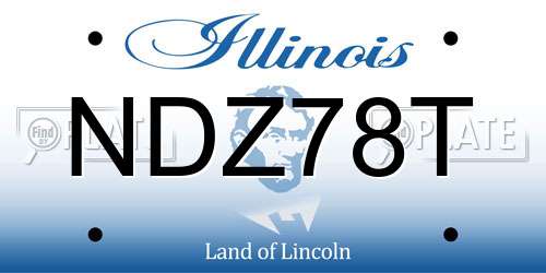 NDZ78T Illinois License Plate
