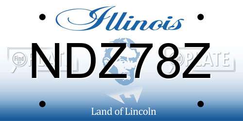 NDZ78Z Illinois License Plate