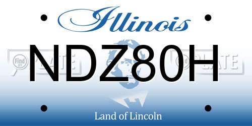 NDZ80H Illinois License Plate