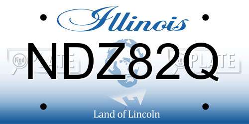 NDZ82Q Illinois License Plate