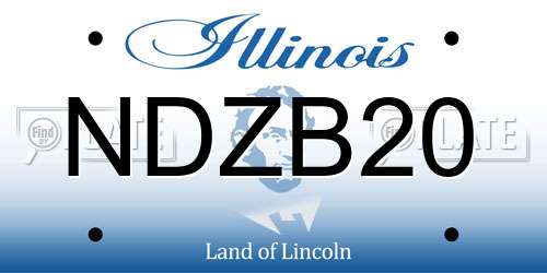 NDZB20 Illinois License Plate