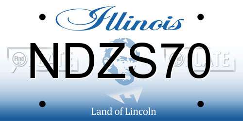 NDZS70 Illinois License Plate