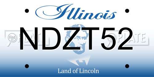 NDZT52 Illinois License Plate