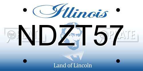 NDZT57 Illinois License Plate