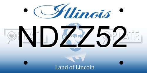 NDZZ52 Illinois License Plate