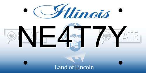NE4T7Y Illinois License Plate