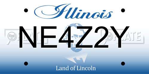 NE4Z2Y Illinois License Plate