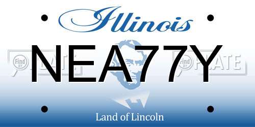 NEA77Y Illinois License Plate