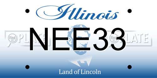 NEE33 Illinois License Plate