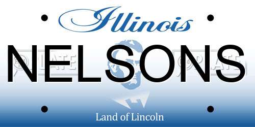 NELSONS Illinois License Plate