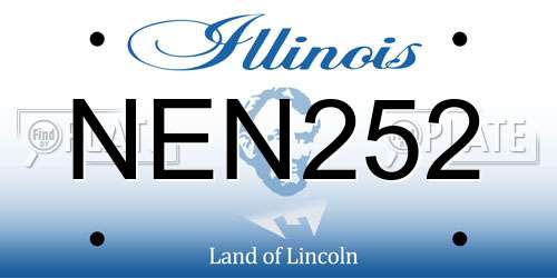 NEN252 Illinois License Plate