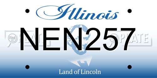 NEN257 Illinois License Plate