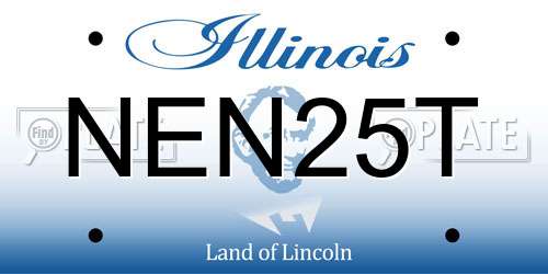 NEN25T Illinois License Plate