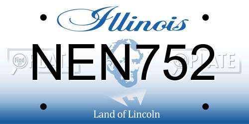 NEN752 Illinois License Plate