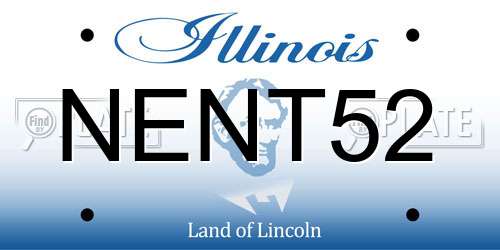 NENT52 Illinois License Plate