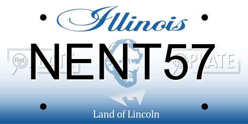 NENT57 Illinois License Plate