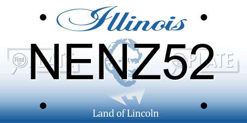 NENZ52 Illinois License Plate
