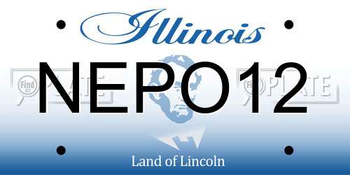 NEPO12 Illinois License Plate