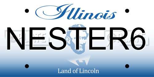 NESTER6 Illinois License Plate