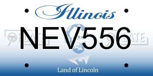 NEV556 Illinois License Plate