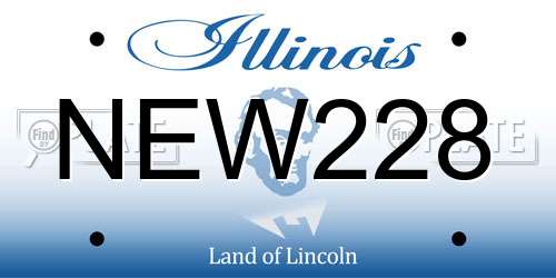 NEW228 Illinois License Plate