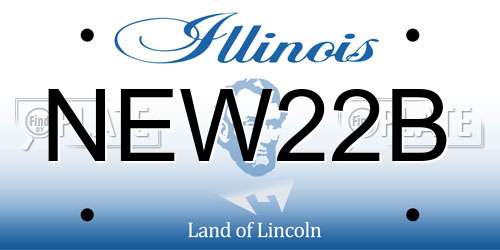NEW22B Illinois License Plate