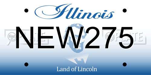 NEW275 Illinois License Plate