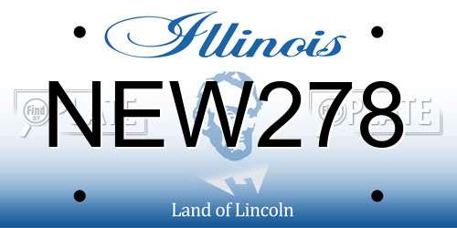 NEW278 Illinois License Plate