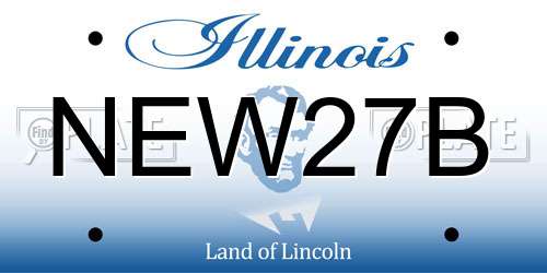 NEW27B Illinois License Plate