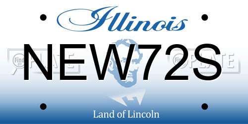NEW72S Illinois License Plate