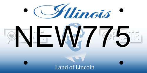 NEW775 Illinois License Plate