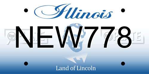 NEW778 Illinois License Plate