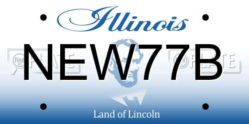 NEW77B Illinois License Plate