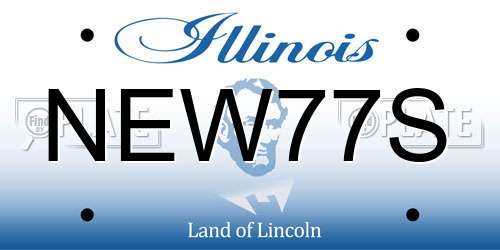 NEW77S Illinois License Plate