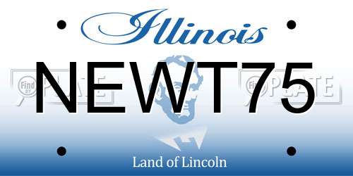 NEWT75 Illinois License Plate