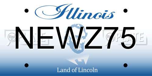 NEWZ75 Illinois License Plate