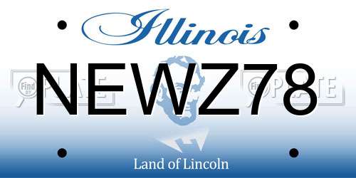 NEWZ78 Illinois License Plate