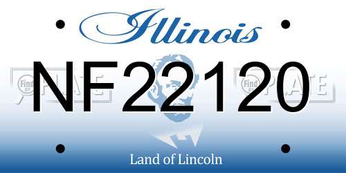 NF22120 Illinois License Plate