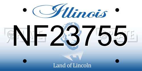 NF23755 Illinois License Plate