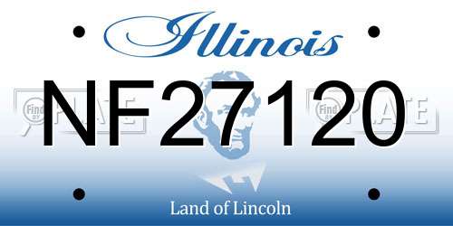 NF27120 Illinois License Plate