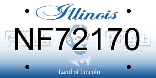 NF72170 Illinois License Plate