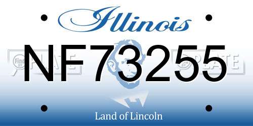 NF73255 Illinois License Plate