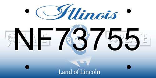 NF73755 Illinois License Plate