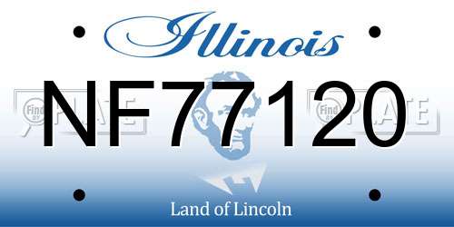 NF77120 Illinois License Plate