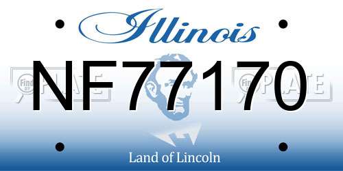NF77170 Illinois License Plate