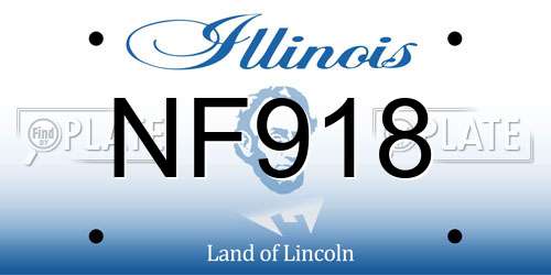 NF918 Illinois License Plate