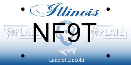 NF9T Illinois License Plate